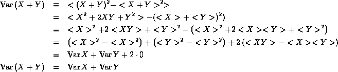 Variance Of The Sum Of Two Independent Random Variables