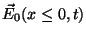 $\vec E_{0}(x\le 0,t)$