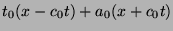 $\displaystyle t_0(x-c_0 t) + a_0(x+c_0 t)$