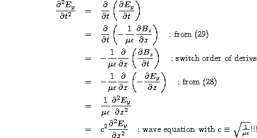 Wave Equation For The Electric And Magnetic Fields